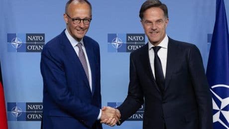 Kanzler Friedrich Merz und Nato-Generalsekretär Mark Rutte informieren über Treffen