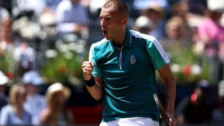 Dan Evans stuns Frances Tiafoe in first round at Queen's Club