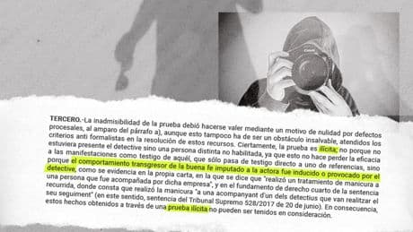 Despido nulo y 7.500 euros para una trabajadora porque un detective reunió pruebas contra ella de forma "ilícita"