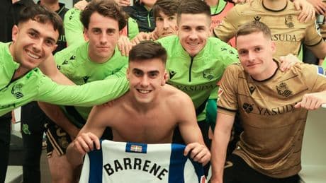 Ander Barrenetxea alcanza los 200 encuentros oficiales con la Real Sociedad