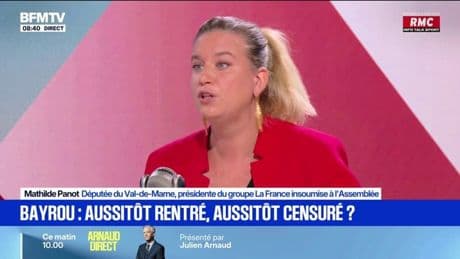 Motion de censure: "Nous aurons des alliés", estime Mathilde Panot (LFI)