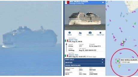 Nave da crociera bloccata a largo di Ponza: avaria ai motori. A bordo 8.500 persone