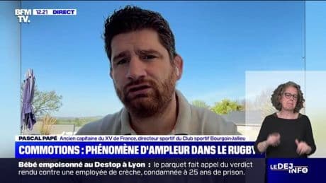 "Une commotion il faut la soigner encore plus qu'une blessure ligamentaire ou musculaire", estime Pascal Papé, ancien capitaine du XV de France
