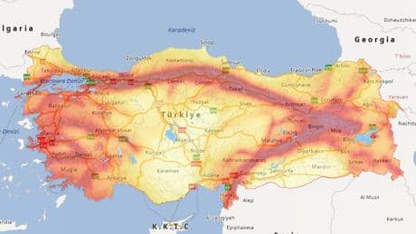 AFAD, deprem haritasını güncelledi