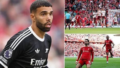 Arsenal goalkeeper David Raya gives bizarre explanation for conceding Dominik Szoboszlai's WONDER free-kick in defeat by Liverpool