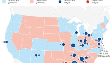 Some blue cities in red states have the nation's highest homicide rates, FBI number show