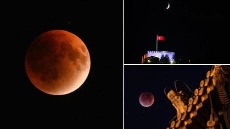 Rare Blood Moon total lunar eclipse is visible for millions of Britons NOW - here's how to see the stunning event