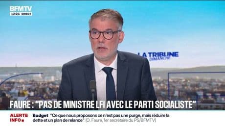 Crise politique: "Je veux que l'on propose enfin aux Français l'armistice", fustige Olivier Faure (PS)