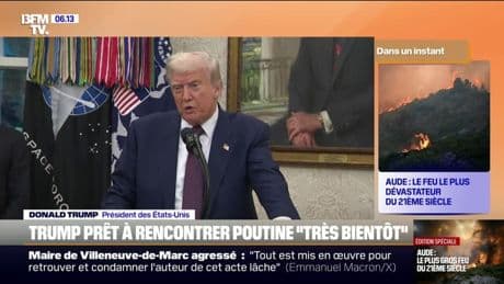 Donald Trump assure qu'il y a "de fortes chances" qu'il rencontre Vladimir Poutine "très bientôt"