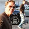 Patrick Whitesell is all smiles as he enjoys lunch with friends in LA - while ex-wife Lauren Sanchez marries Jeff Bezos in Venice