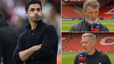 Jamie Carragher and Roy Keane savage Mikel Arteta's 'robotic' tactics and insist 'nothing has changed from last season' after Arsenal are beaten by Liverpool