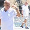 Sir Philip Green, 73, displays his slimmed down frame as he soaks up the sun at the Hotel Eden Roc in France