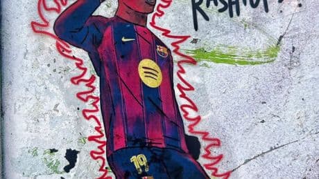 Barcelona fans welcome Rashford with incredible mural – how does it compare to other iconic paintings of footballers?