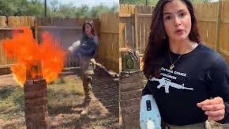 Valentina Gómez, la joven candidata republicana de Texas que quema un Corán con un lanzallamas: 'Hay que detenerlo'