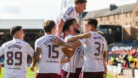 Lighter thrown at Hearts player during Dundee United clash as police launch probe