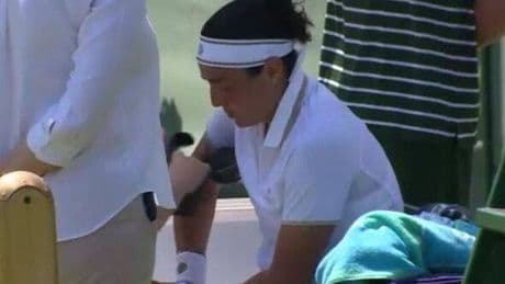 Ons Jabeur breaks down in tears and leaves court during Wimbledon first round match