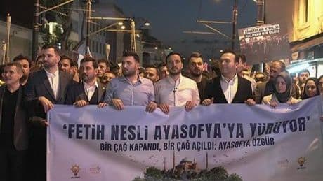 AK Parti Genel Merkez Gençlik Kollarından Fetih Nesli Ayasofya'ya Yürüyor etkinliği