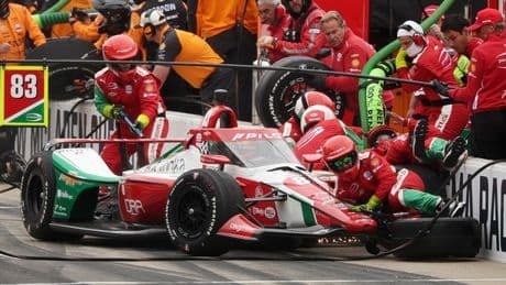 Indy 500 driver ploughs into pit crew leaving four injured in horror crash