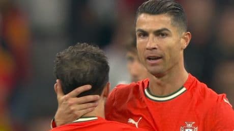 ‘I can’t believe they showed that again’ – ITV commentator stunned by Cristiano Ronaldo banner at Nations League final