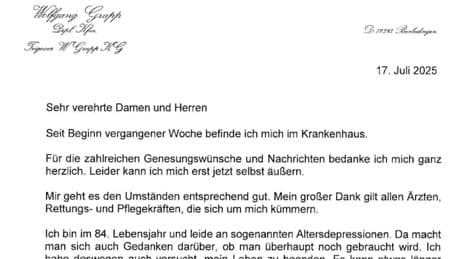 Wolfgang Grupps Brief an die Trigema-Mitarbeiter im Wortlaut