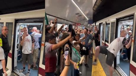 El vídeo viral de un italiano violento que se lía a patadas con unos turistas mexicanos en el metro de Roma