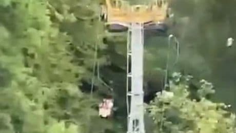 Chairlift passengers scream for help after being left dangling above trees in tourist horror