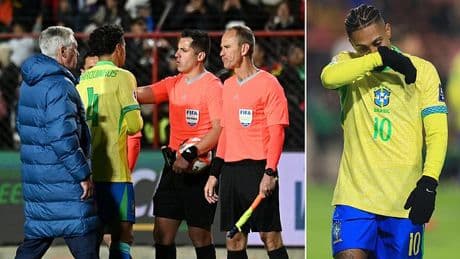 Brazil's 'worst World Cup campaign EVER': Squad packed with Premier League stars lose to Bolivia - and blame the ref, police and BALL BOYS as Carlo Ancelotti's reign turns sour