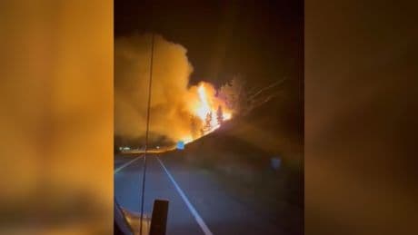 Motorhome crash sparked wildfire near Peachland, police say