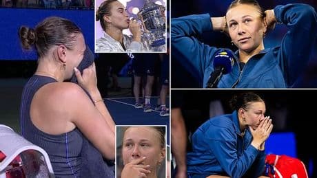 Amanda Anisimova breaks down in tears and gives heartbreaking speech after US Open defeat - eight weeks after Wimbledon final humiliation
