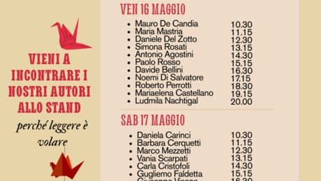 La piccola casa editrice al Salone del Libro anche grazie ai suoi autori: la storia della Gru, che si ispira alla bimba di Hiroshima che pregò per la pace con i suoi origami