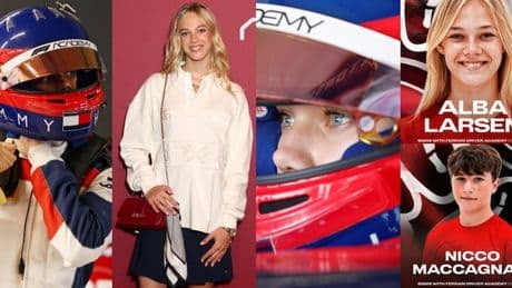 Alba, rossa per sognare: Larsen e Maccagnani all&rsquo;Academy Ferrari in scia a Leclerc