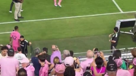Lionel Messi storms straight down the tunnel as Inter Miami team-mates celebrate on pitch after snapping losing streak