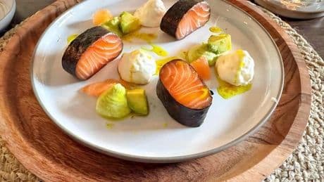 Rezept: Frühlingslachs im Noriblatt von Markus Semmler