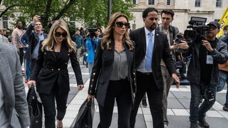 Alina Habba taunted with boos and shouts of ‘shame’ as she arrives at hearing for arrested Newark mayor