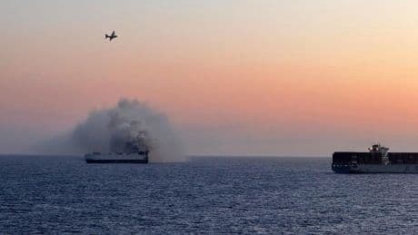 Cargo ship carrying electric vehicles sinks off Alaskan coast weeks after fire