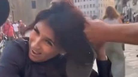 ‘Pregnant pickpocket’ grabbed by the hair after man spots her ‘stealing from wife’