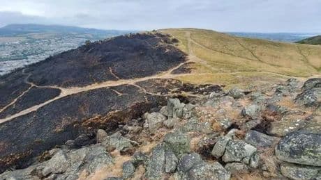 Harrowing Arthur's Seat images show aftermath of major fire as it smoulders one week on