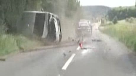 Driver in stolen car smashes into armed police van during 100mph chase