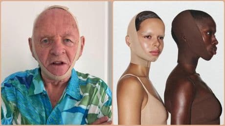 Anthony Hopkins revive a Hannibal Lecter con la nueva faja moldeadora para la cara de Kim Kardashian