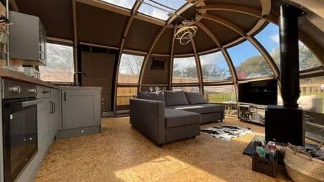 Luxury 'moonlight dome' tent with hot tub and outdoor cinema could be yours - for £36k