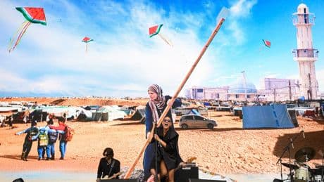 Nadine Shah plays voices of Gaza children during Glastonbury set