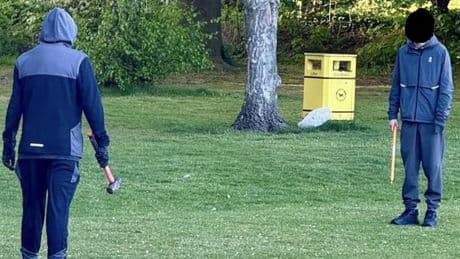 Children in tears as gang of youths with 'knives and hammers' invade sports club pitch