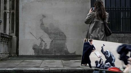 Banksy'nin yeni eserini duvardan sildiler
