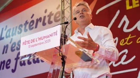 A la Fête de « L’Humanité », Fabien Roussel met en garde Sébastien Lecornu : « S’il le faut, nous appuierons sur le bouton de la censure »