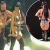 Katy Perry suffers X-rated wardrobe malfunction as her tiny bra bursts open mid performance during latest stop of her tour in Las Vegas