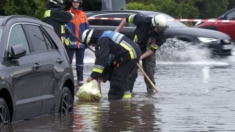 Unwetter: Straßen und Keller in Nürnberg geflutet