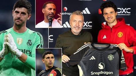 Real Madrid star Thibaut Courtois issues verdict on new Man United goalkeeper Senne Lammens - after Rio Ferdinand revealed his concerns over Red Devils overlooking Emi Martinez