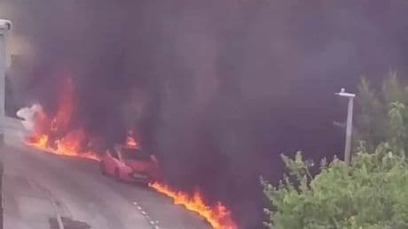 Person may have 'suffered injuries to hands' after cars torched on Scots road