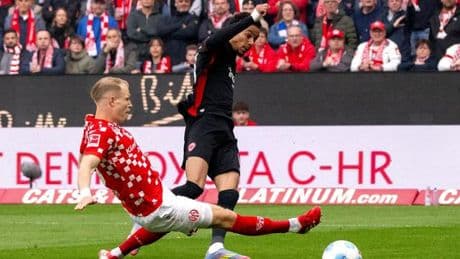 Fußball-Bundesliga: Mainz und Frankfurt lassen Punkte im Rennen um Europa liegen