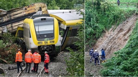 Treno deragliato in Germania, cosa è successo? Il violento temporale e lo smottamento dei detriti: ipotesi frana. «Situazione sconvolgente»
